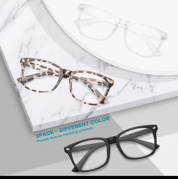 Pack of 3 Blue Light blocking Glasses unisex - New - Picture 4 of 7